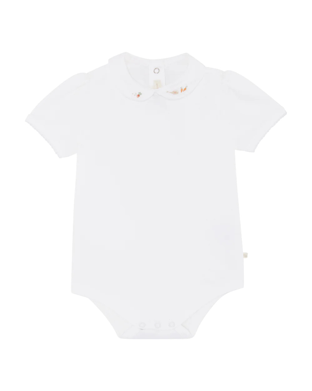 Alba Short Little Gardener Embroidered Collar Onesie