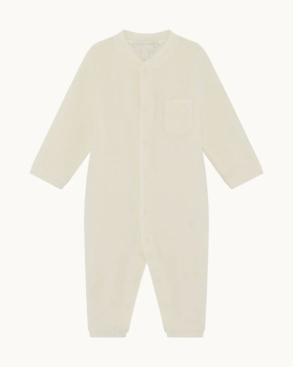 Velour Angel Wing™ Sleepsuit -Cream