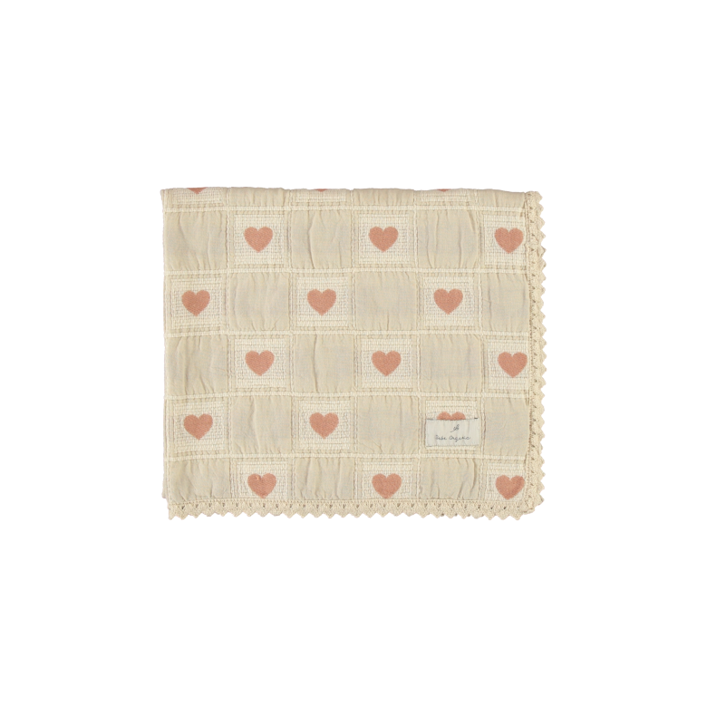 Heart Blanket Heart Mauve Patchwork Baby Size