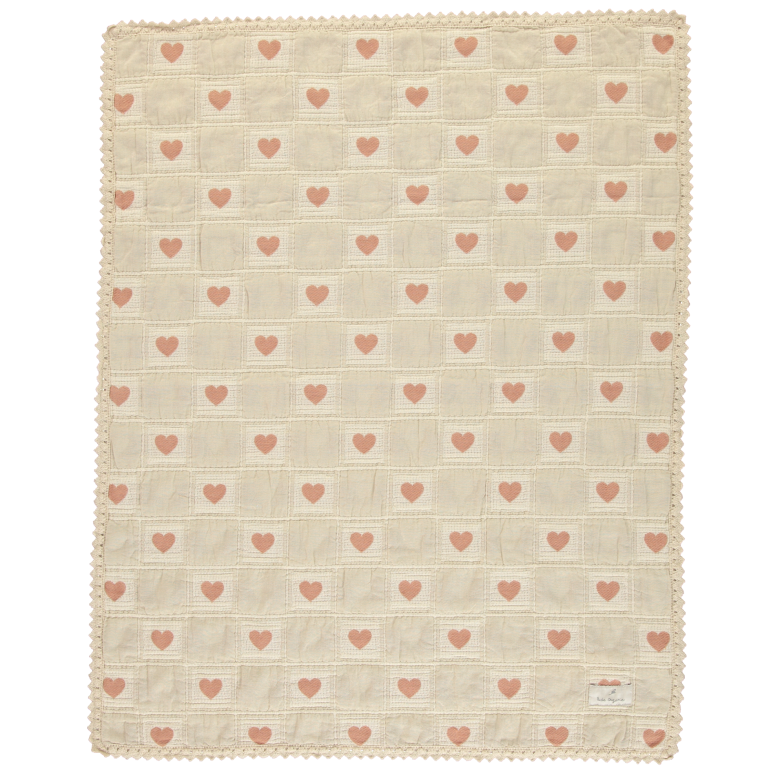 Heart Blanket Heart Mauve Patchwork Baby Size