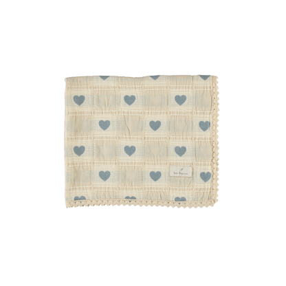 Heart Blanket Heart Mauve Patchwork Baby Size