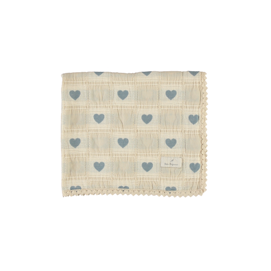 Heart Blanket Heart Mauve Patchwork Baby Size
