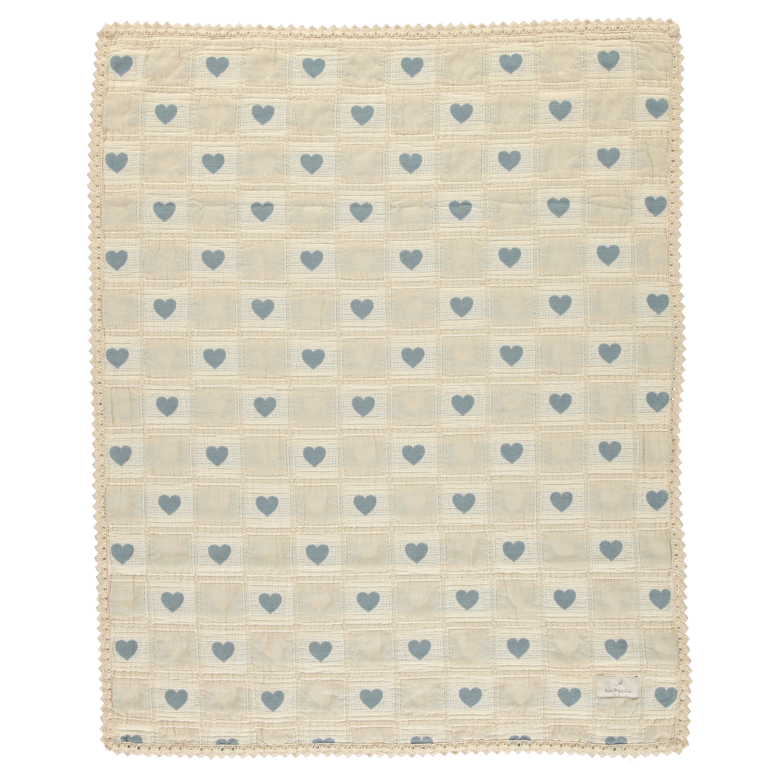 Heart Blanket Heart Mauve Patchwork Baby Size
