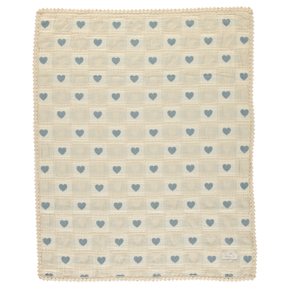 Heart Blanket Heart Mauve Patchwork Baby Size