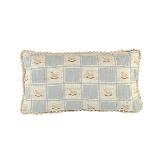Rocking Horse Pillowcase Blue Horse Patchwork Mini