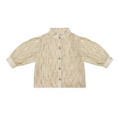 Fini Blouse | Soft Taupe - Rose Chain