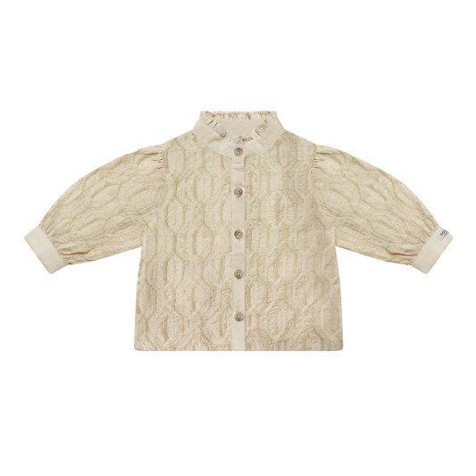 Fini Blouse | Soft Taupe - Rose Chain