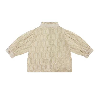Fini Blouse | Soft Taupe - Rose Chain