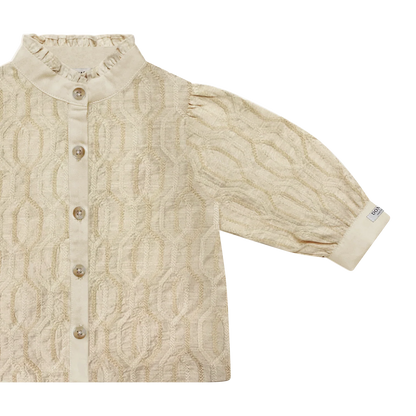Fini Blouse | Soft Taupe - Rose Chain
