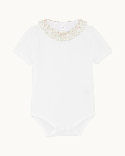 Ana Athena Ruffle Collar Short Sleeve Onesie