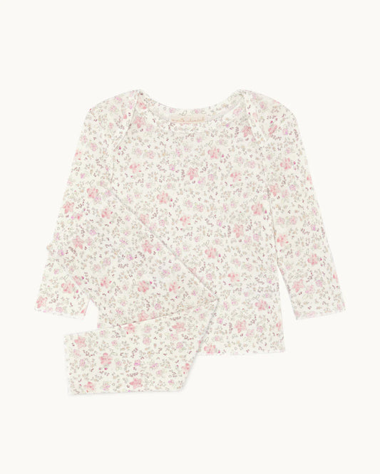 Aluna Athena Pink Ribbed Cotton Two Piece Set