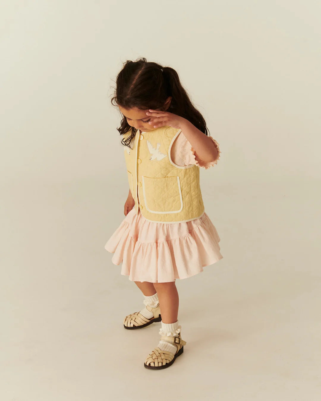 SKIRT W. TULLE LINING - DUSTY ROSE