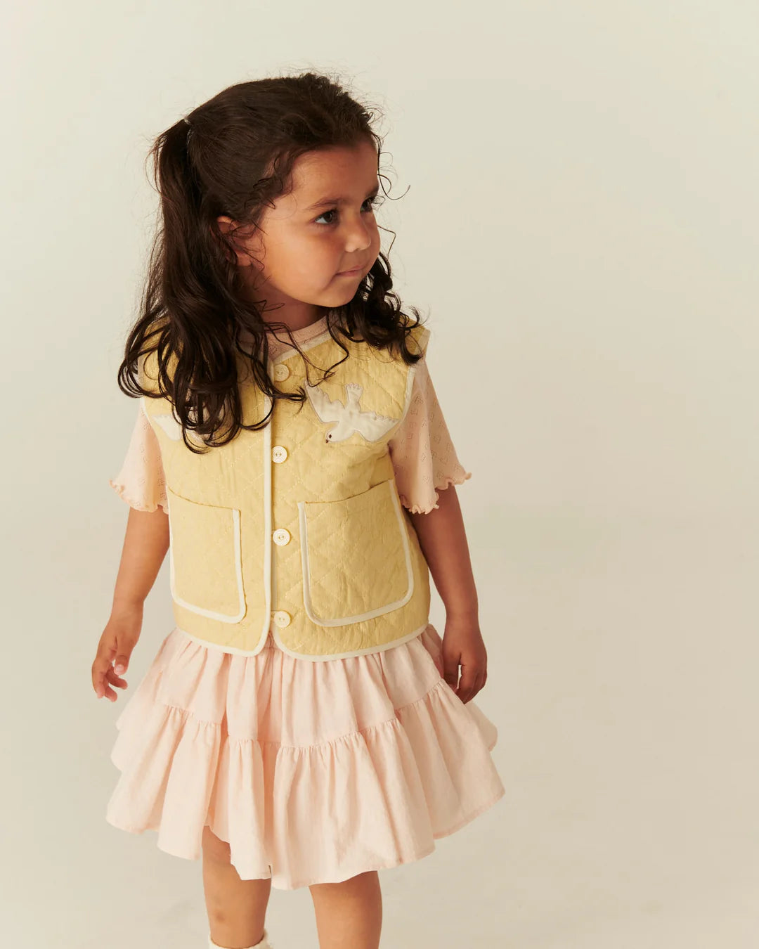 SKIRT W. TULLE LINING - DUSTY ROSE