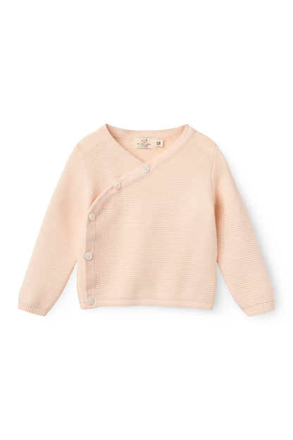 BABY CROSS-OVER CARDIGAN - SOFT PINK