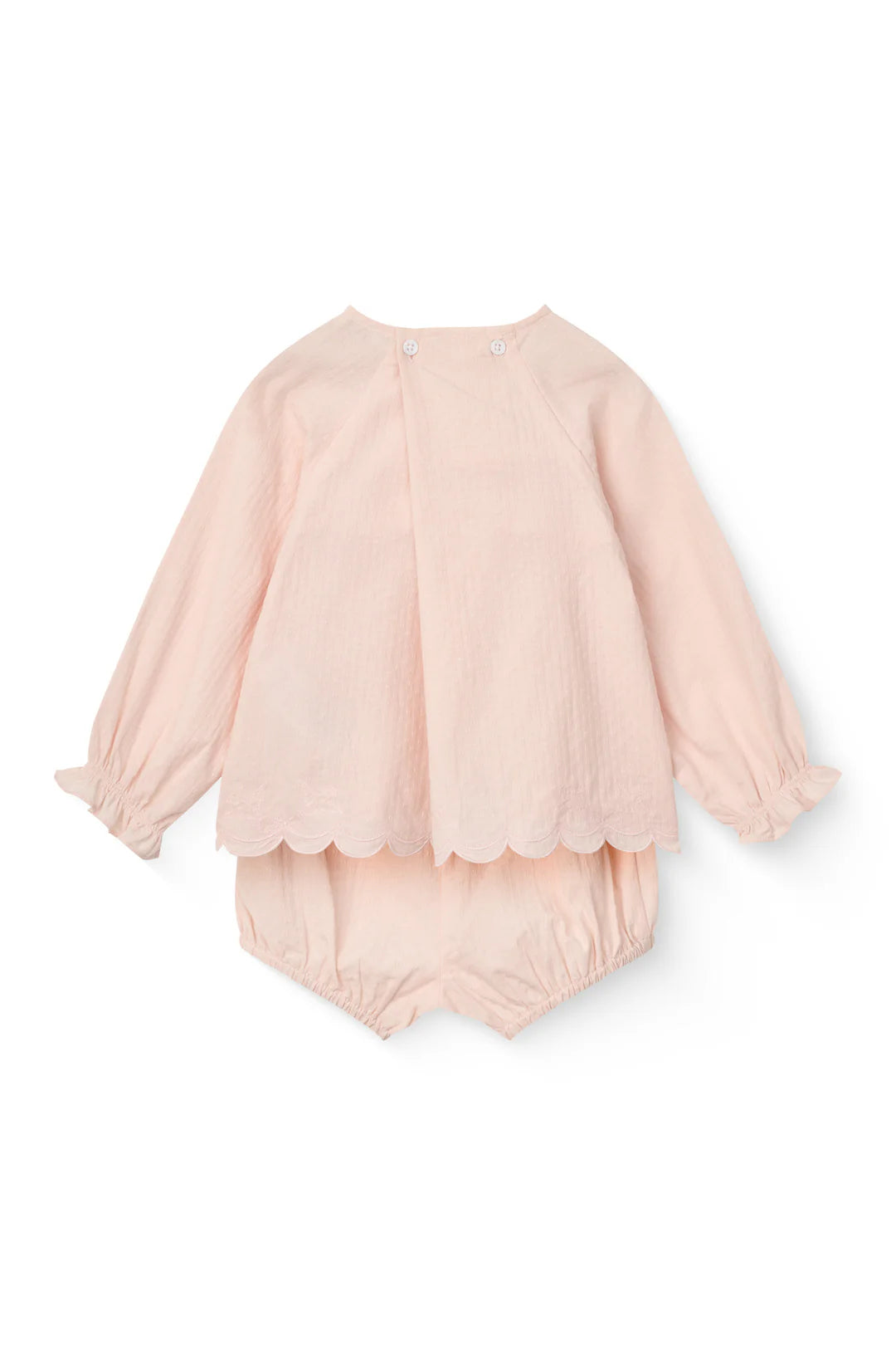 BLOUSE & BLOOMERS BABY SET - DUSTY ROSE COMB