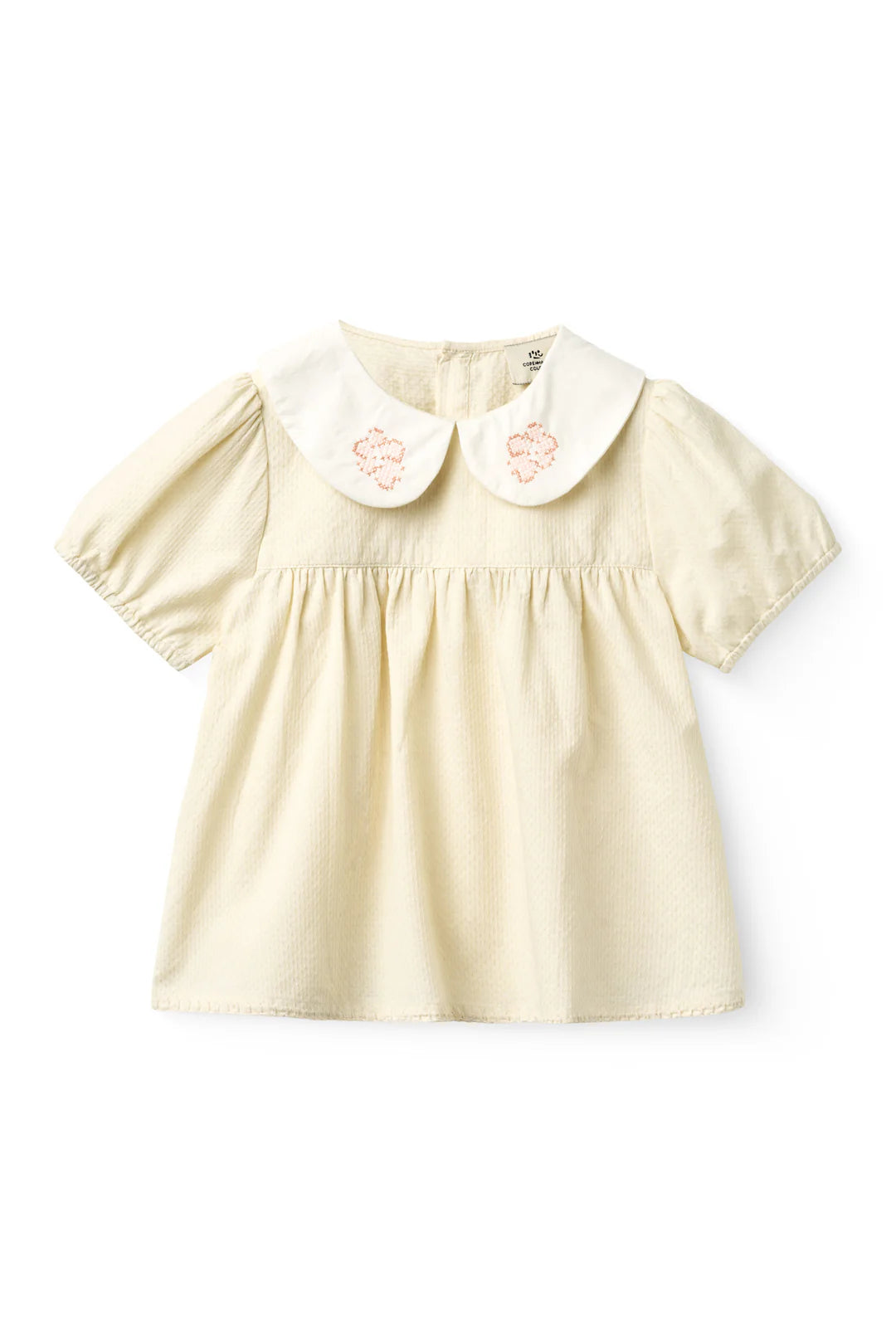 BLOUSE W. DECO EDGE - CREAM COMB