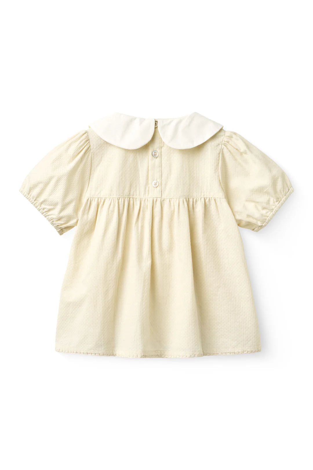 BLOUSE W. DECO EDGE - CREAM COMB