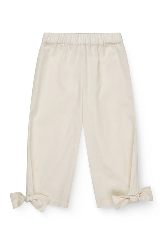 BOW PANTS - CREAM