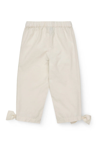BOW PANTS - CREAM