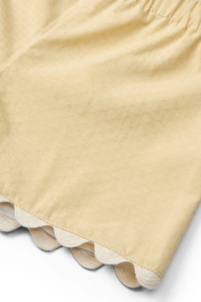 DECO TOP & SHORTS SET - PALE YELLOW COMB.