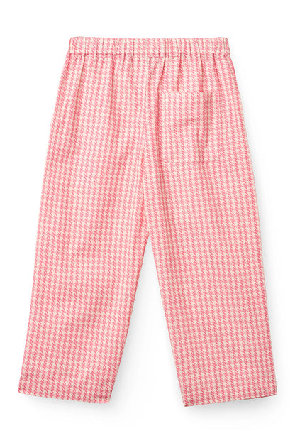 HOUNDSTOOTH PANTS - PINK HOUNDSTOOTH MINI