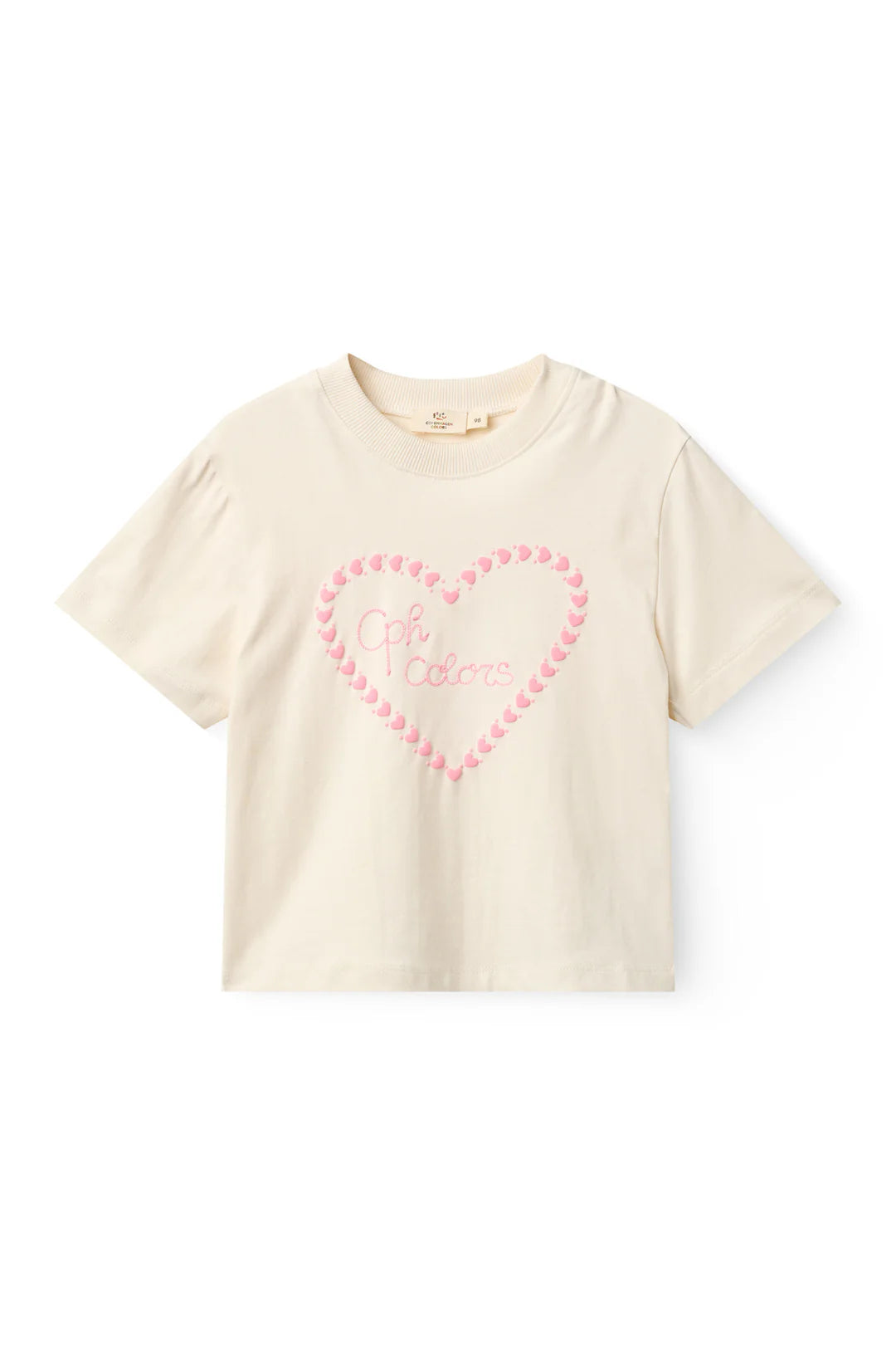 T-SHIRT W. EMBROIDERY - CREAM COMB