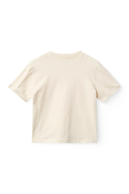 T-SHIRT W. EMBROIDERY - CREAM COMB