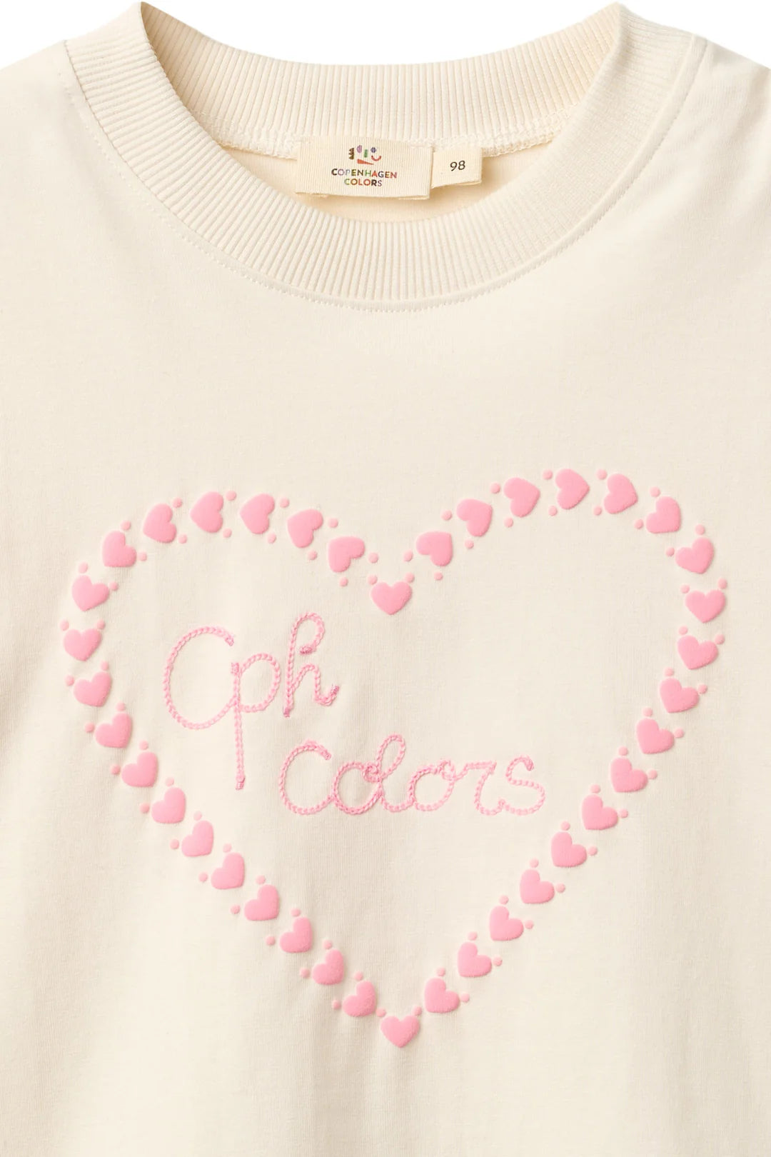 T-SHIRT W. EMBROIDERY - CREAM COMB
