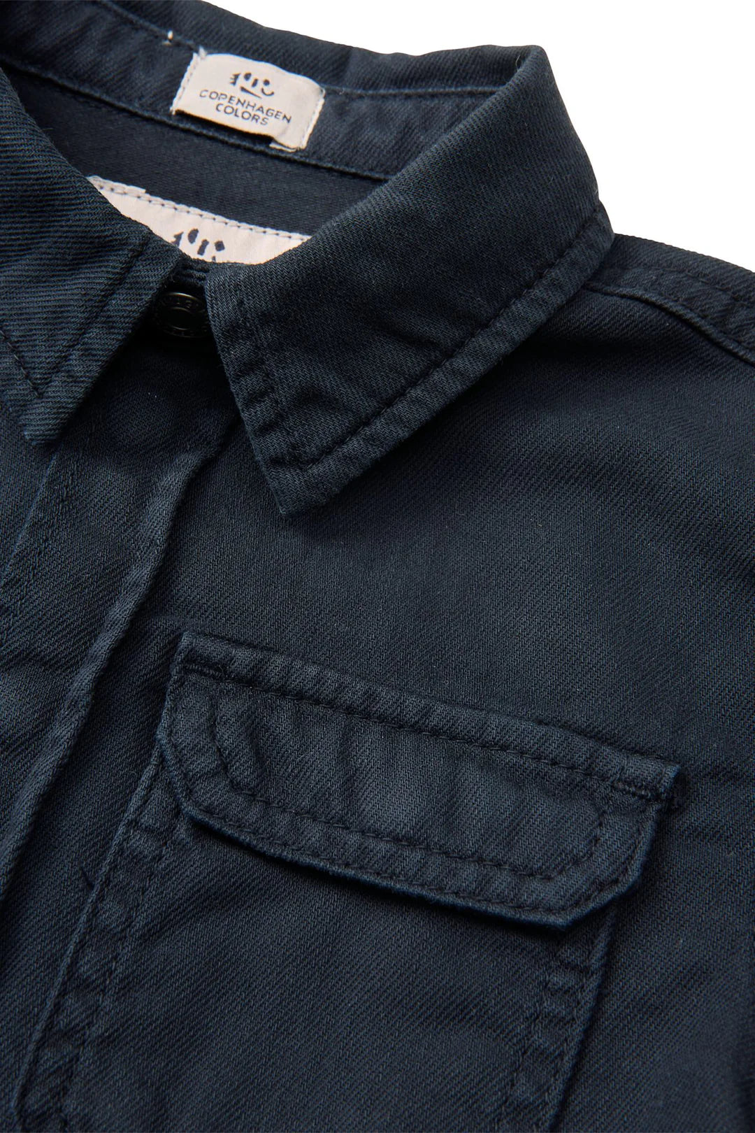TWILL SAFARI SHIRT SS - NAVY
