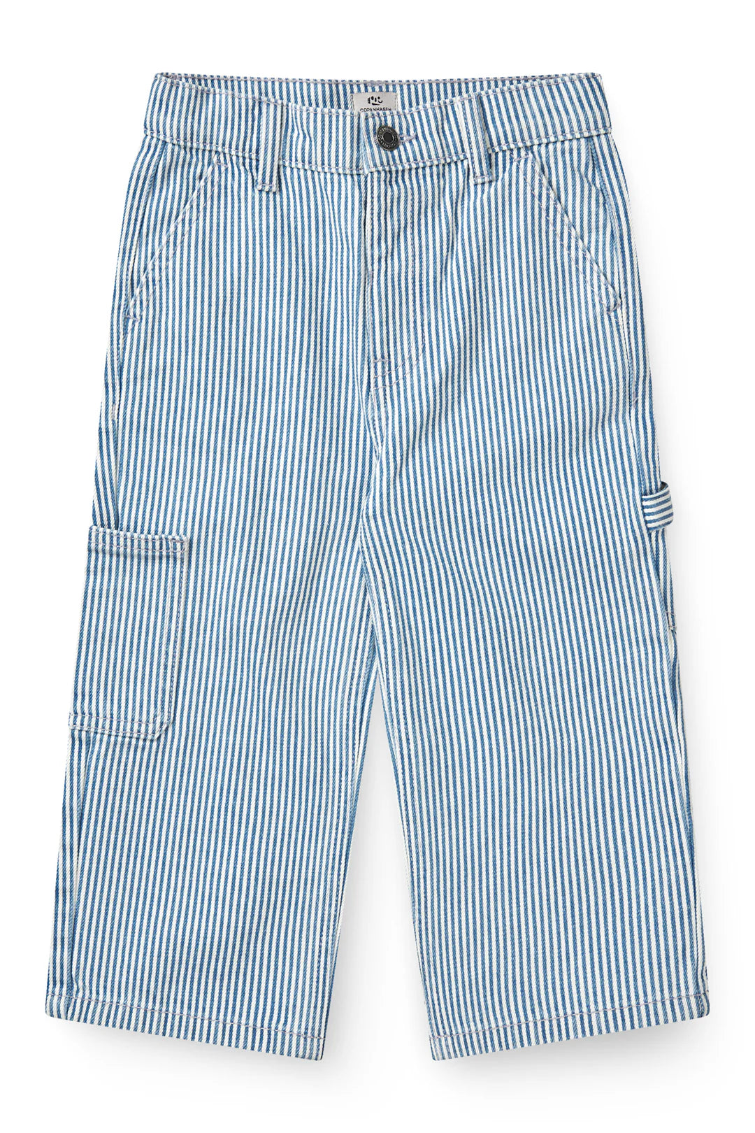 Y/D STRIPE TWILL CARGO PANTS W. ADJ. WAIST - DENIM BLUE STRIPE EAGLE