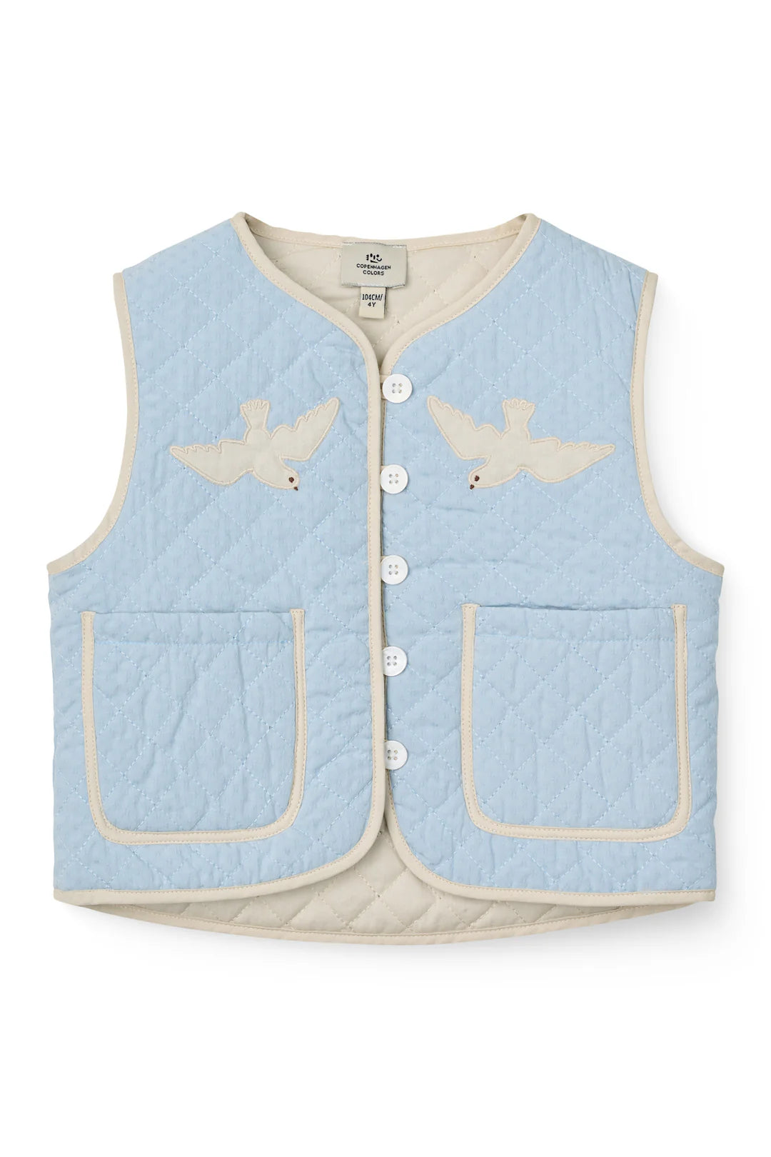 QUILTED VEST - LT. BLUE COMB.
