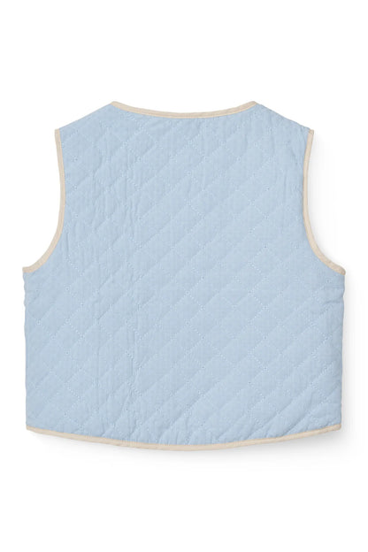 QUILTED VEST - LT. BLUE COMB.