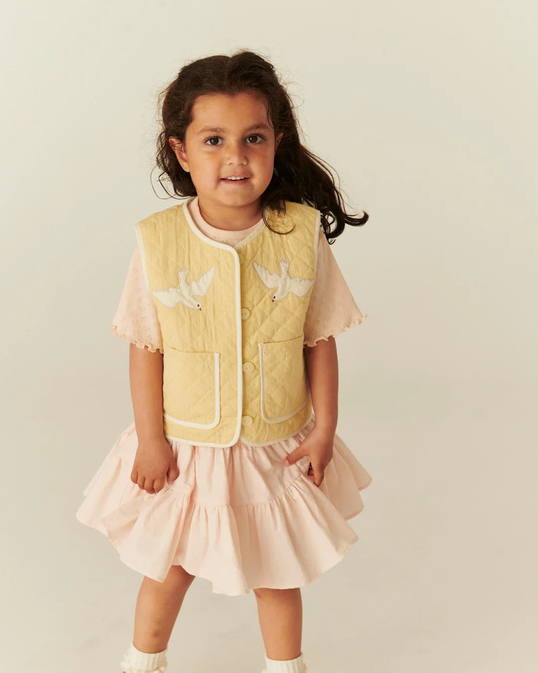 SKIRT W. TULLE LINING - DUSTY ROSE