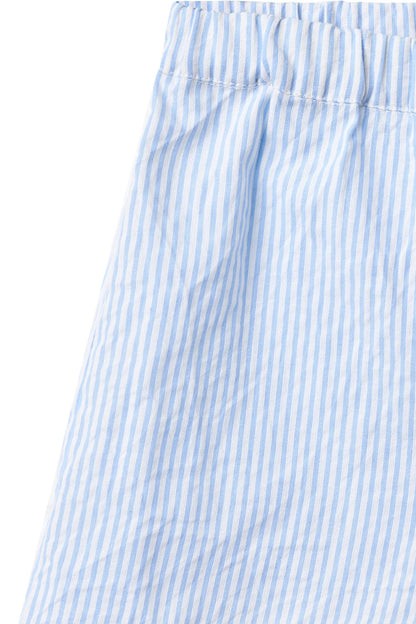 SEERSUCKER DECO SET - SKY BLUE W CREAM STRIPE