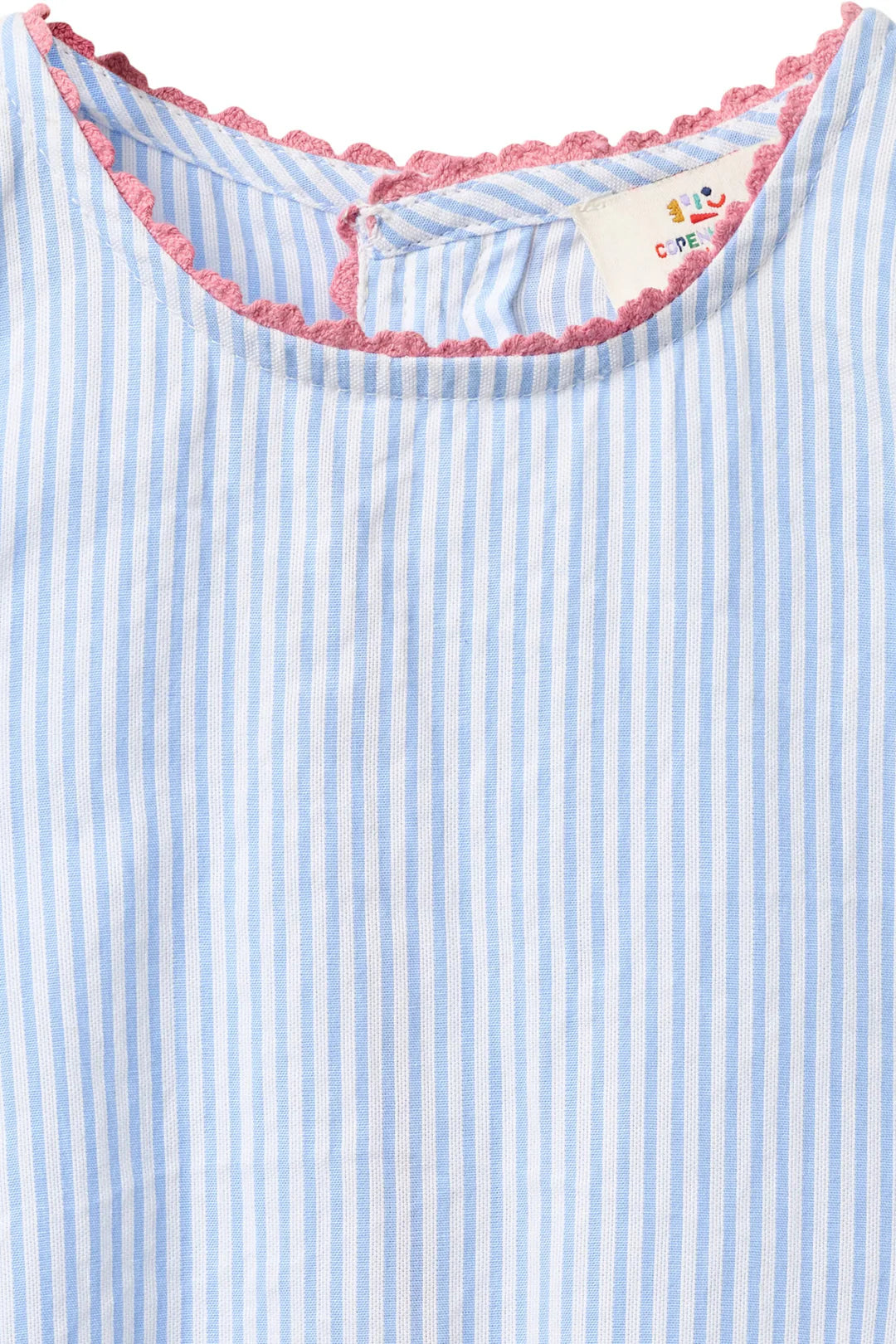 SEERSUCKER DECO SET - SKY BLUE W CREAM STRIPE