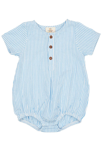 SEERSUCKER ROMPER W. SLEEVES