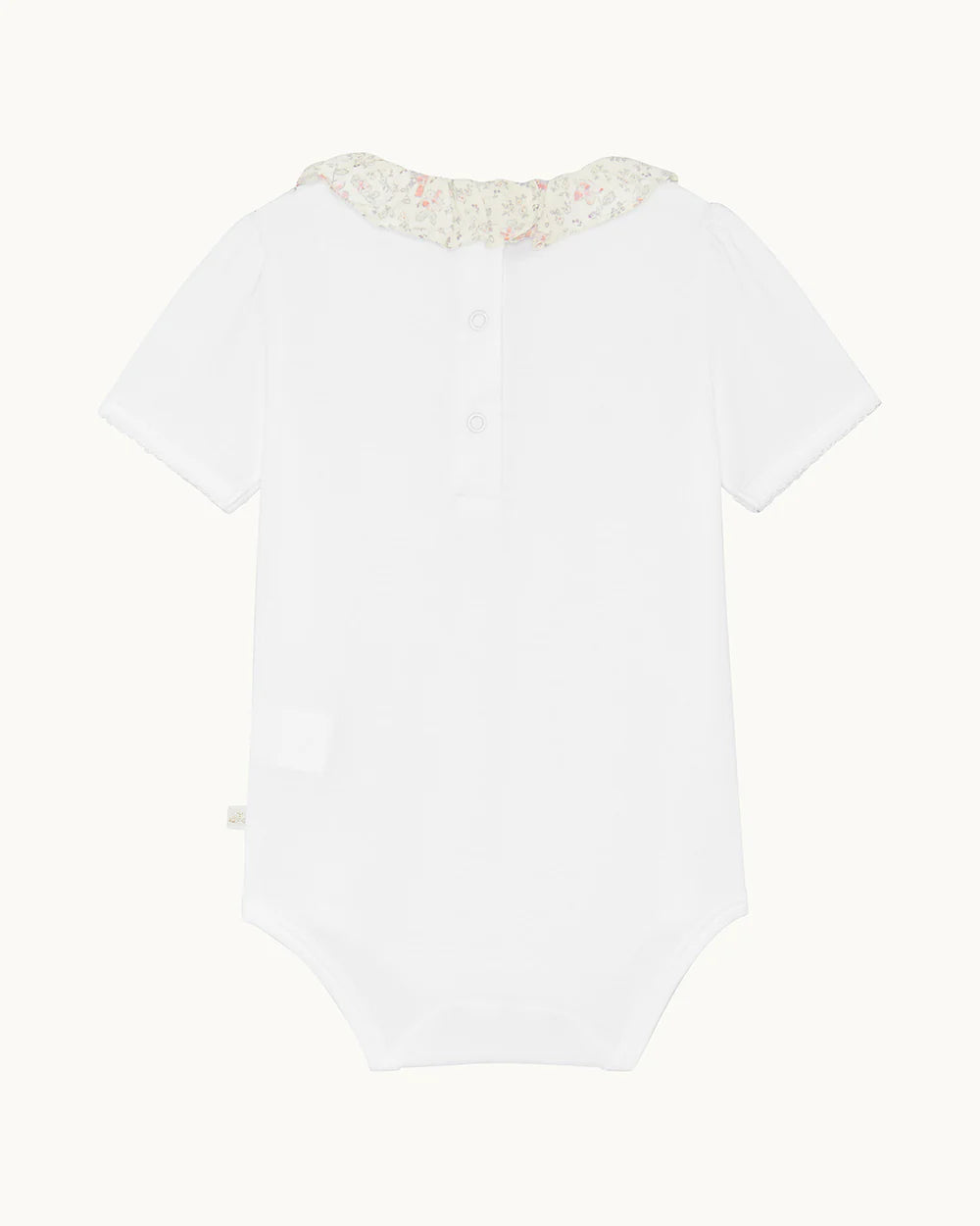 Ana Athena Ruffle Collar Short Sleeve Onesie