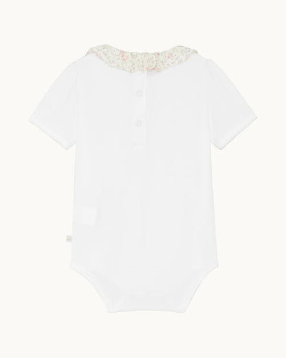 Ana Athena Ruffle Collar Short Sleeve Onesie