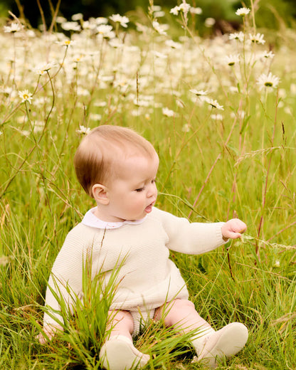 Coraline Wrap Baby Cardigan - Milky White