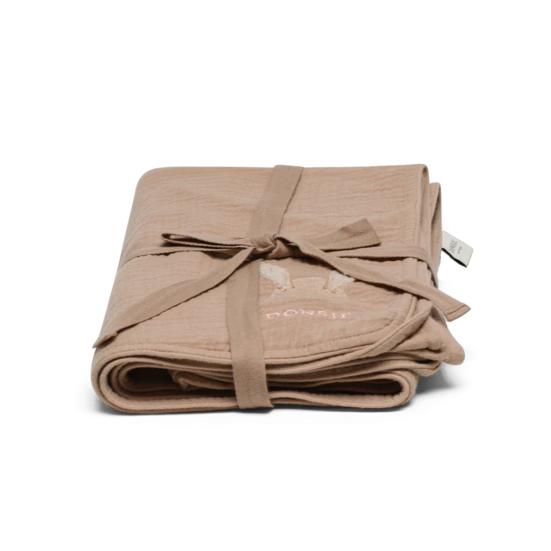Ploekie Muslin Blanket XL | Fluffy Bunny | Rose Mocha