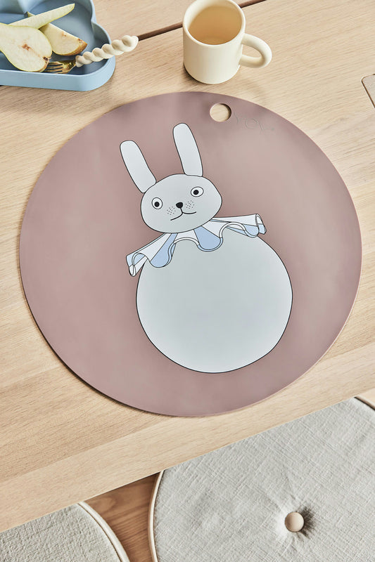 Clay Placemat Rabbit Pompom