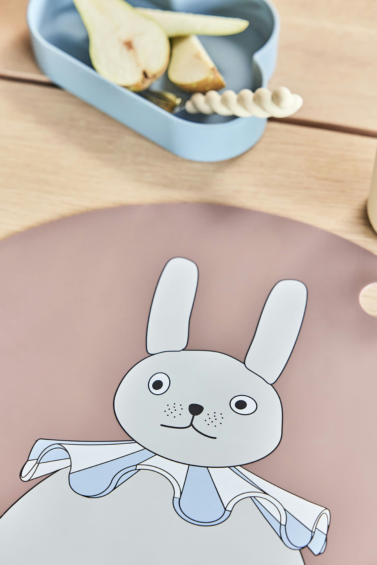 Clay Placemat Rabbit Pompom