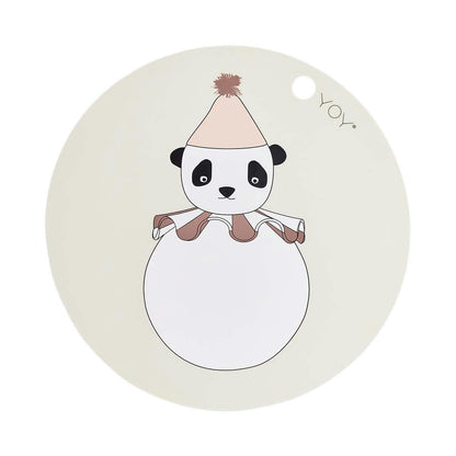 Offwhite Placemat Panda Pompom