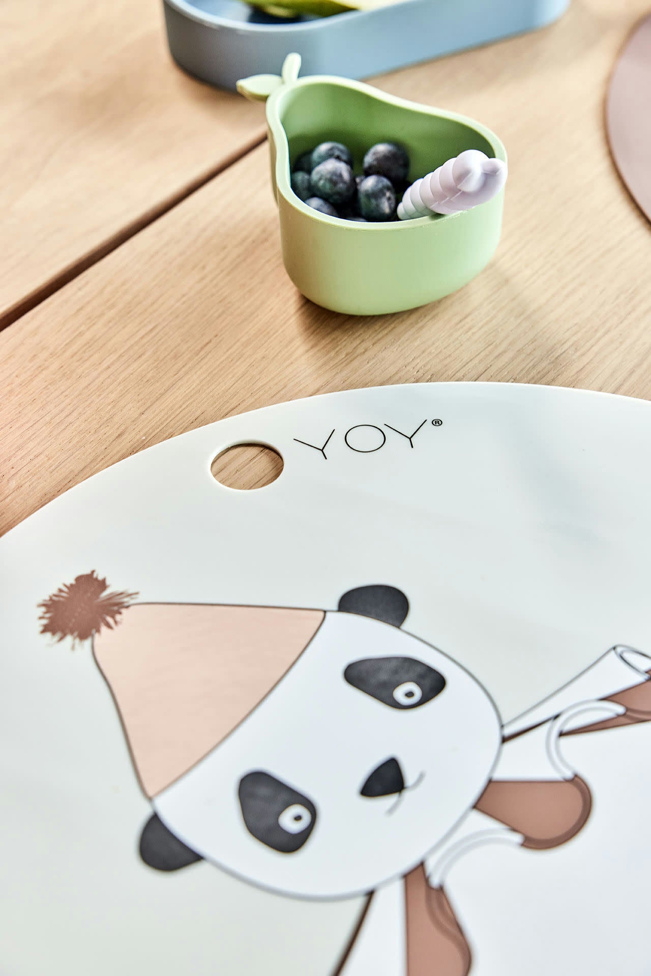 Offwhite Placemat Panda Pompom